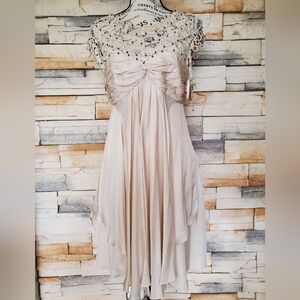 NWT Elegant Cocktail Silk Rah Cream Dress By Temperley London Size 6 US, UK 10